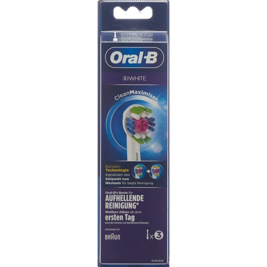 Oral-b Aufsteckbürsten 3D White Cleanmax 3 Stück buy online