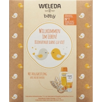Weleda gift set baby care wooden grasping toy