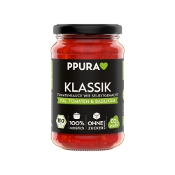 Ppura Sugo Klassik Tomanten & Basilikum Bio 340g