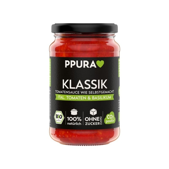 Ppura Sugo Klassik Tomanten & Basilikum Bio 340g buy online