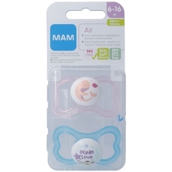 Mam Air Nuggi Sili 6-16m Girl 2 Stück