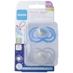 Mam Perfect Night Nuggi Sili 6-16m Boy 2 Stück