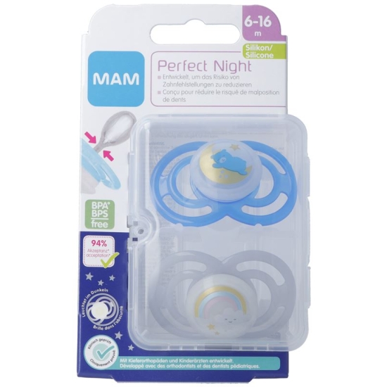 Mam Perfect Night Nuggi Sili 6-16m Boy 2 Stück buy online