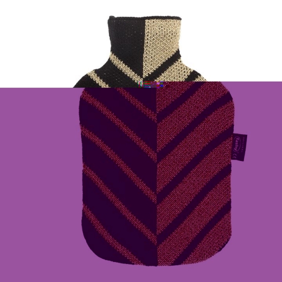 Fashy hot water bottle 2L knitted cover black/gold Ges buy online