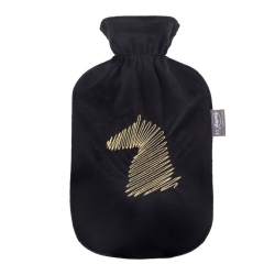 Fashy hot water bottle 2L fleece cover Pferdeko Sch