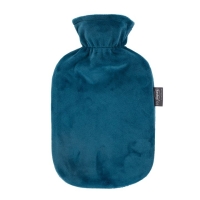 Fashy hot water bottle 2L fleece cover Petrol Therm