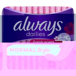 Always Panty liner Singles To Go Odourless 20 pieces