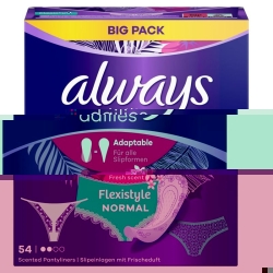 Always Panty liner Flexistyle Normal Fresh Bigpack 54 pieces