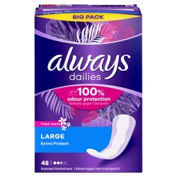Always Panty liner Extra Protection Large Fresh Bigpack 48 pieces
