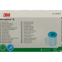 3M Micropore S Silikonrollenpf 5cmx5m (neu) 6 Stück