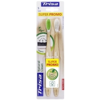 Trisa Natural Clean Holzzahnbürste Soft Duo 2 Stück