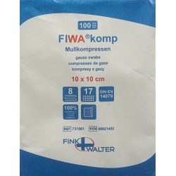 Fiwa Komp Mullkompressen 10x10cm 100 Stück