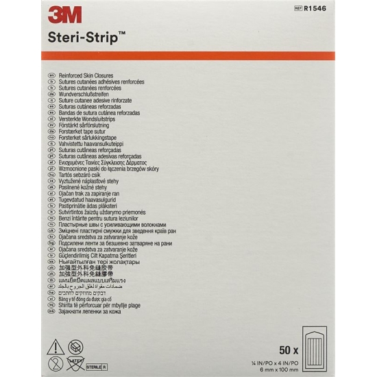 3M Steri Strip 6x100mm White Reinforced 50x 10 pieces buy online