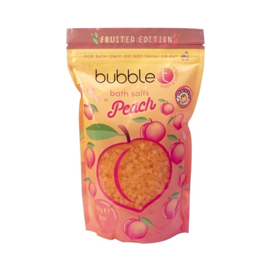 Bubble T Fruitea Bath Salts Peach 500g buy online