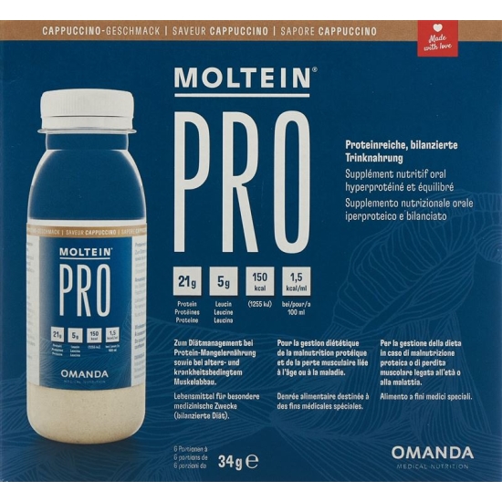 Moltein Pro 1.5 Cappuccino 6 Flasche 34g buy online