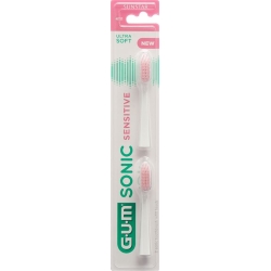 Gum Sonic Sensitive Ersatzköpfe Weiss 2 Stück