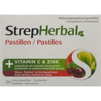 Strepherbal Pastilles Mint & Cherry 24 pieces