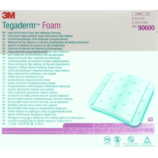 3M Tegaderm Foam Kompressen 5.1x5.1cm N Adh (n) 10 Stück buy online