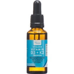 Velife D3 K2 Tropfen Vegan Flasche 30ml
