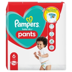 Pampers Baby Dry Pants Grösse 6 15+kg Ex La Spa 34 Stück