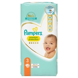 Pampers Prem Prot Grösse 3 6-10kg Midi Sparp 52 Stück