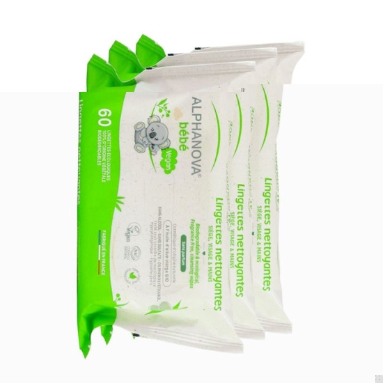 Alphanova BB Pflegetuech Oliv ohne Parfüm U Alk 3x60stk buy online
