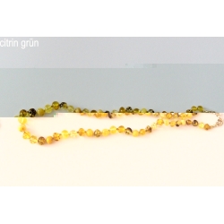 Amberstyle Bernstein 32cm Citrin Grün Karabinerve