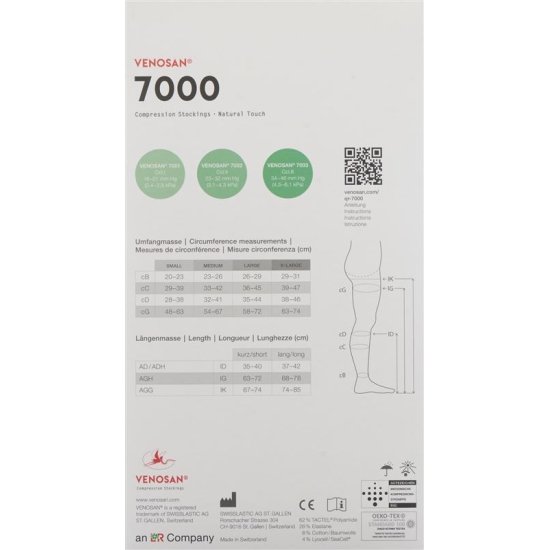 Venosan 7002 A-d Kkl2 M Short Off Black 1 pair buy online
