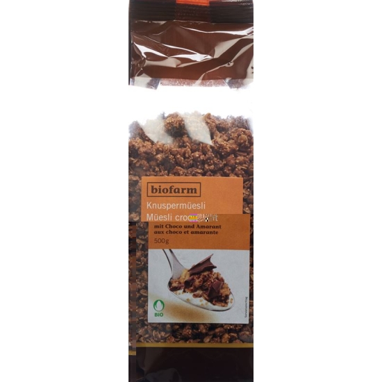 Biofarm Knusper Müesli Amaranth Choco Knos 500g buy online