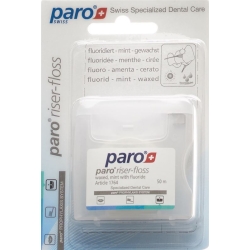 Paro Riser Floss 50m Waxed Mint with Fluoride