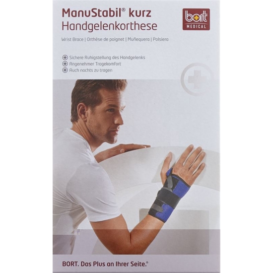 Bort Manustabil Handgelenk Kurz Grösse M Links Schwarz buy online