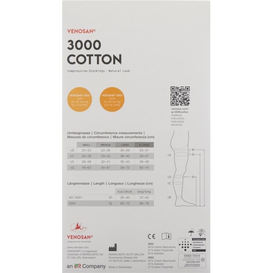 Venosan 3002 A-dh Kkl2 L Long Off Beige 1 pair buy online