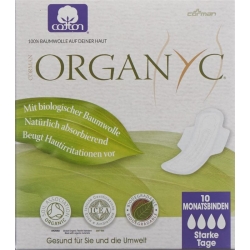 Organyc Monatsbinden mit Flügel High Flow 10 Stück
