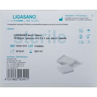 Ligasano Schaumstoff Kompressen 5x5x1cm Steril 10 Stück