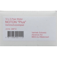 Noton Ear Plus Gehoerschutzpfropfen 12 Blister 3 Paa