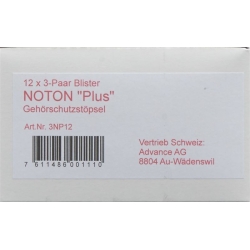 Noton Ear Plus Gehoerschutzpfropfen 12 Blister 3 Paa