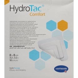 Hydrotac Comfort Wundverband 8x8cm Steril 10 Stück