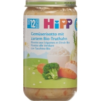 Hipp Gemüserisotto mit Zartem Truthahn Glas 250g