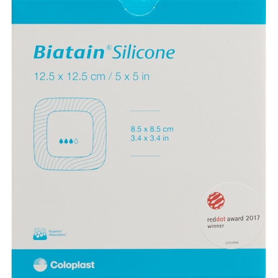 Biatain Silikon Schaumverband 12.5x12.5cm Selbsthaftend 10 Stück buy online