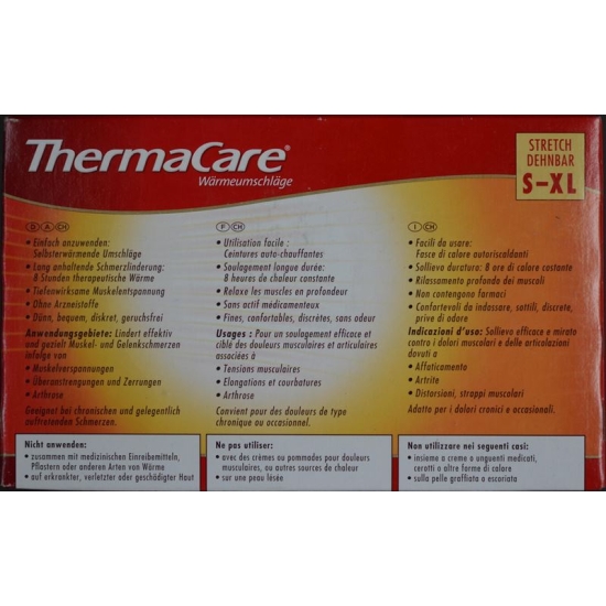 Thermacare Back cover 4 pieces buy online