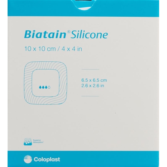 Biatain Silikon Schaumverband 10x10cm Selbsthaftend 10 Stück buy online