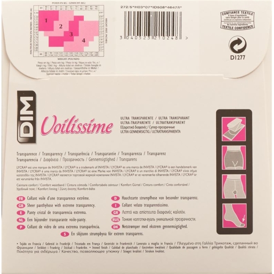 Dim Voilissime Strumpfh Transparent T3 Schwarz 1 Paar buy online