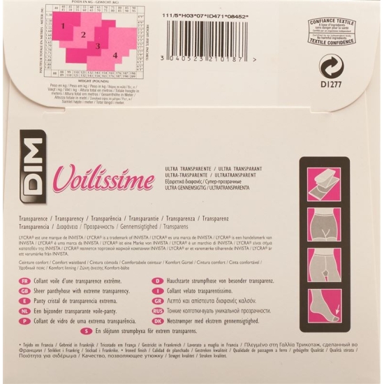 Dim Voilissime Strumpfh Transparent T1 Ambre 1 Paar buy online