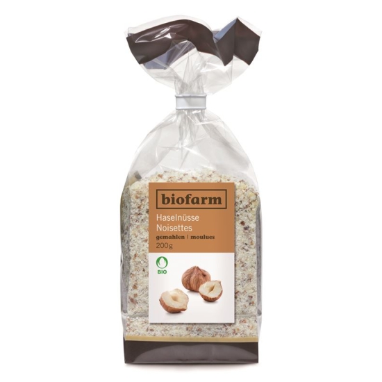 Biofarm Haselnuesse Gemahlen Knospe Beutel 200g buy online