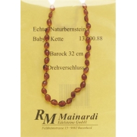 Mainardi Bernstein Babykette Barock 32cm Drehverschluss