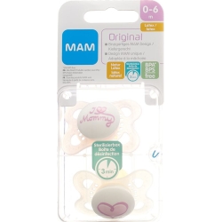MAM Original Nuggi Latex 0 bis 6 Monate 2 Stück