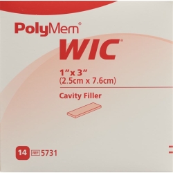 Polymem Wic Wundfueller 2.5x7.6cm Steril 14 Stück