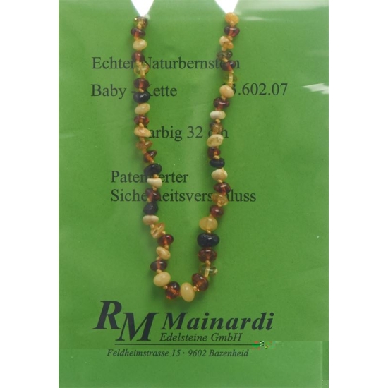 Mainardi Amber baby chain colored 32cm safety clasp buy online