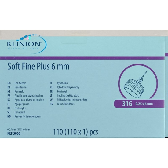 Klinion Soft Fine Pl Pen-Nadel 6mm 31g 110 Stück buy online