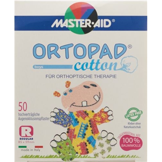 Ortopad Cotton Occlusionspflaster Regular Boy 4 years and 50 pc